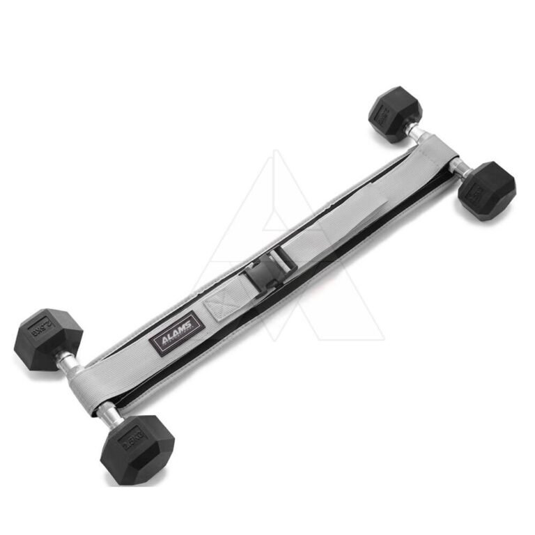 hip thrust belt for glute activation, hip thrust belt buckle and strap detail, custom hip thrust belt with logo branding