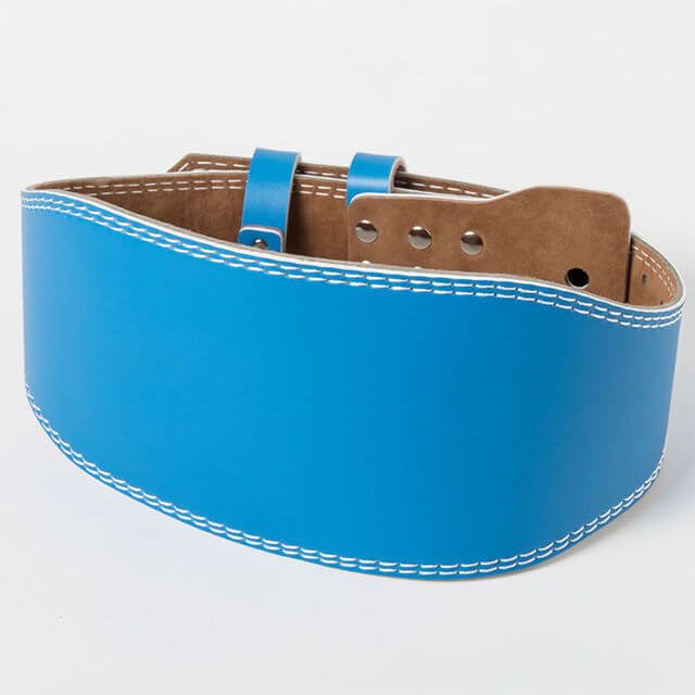 custom leather weightlifting belt with branding